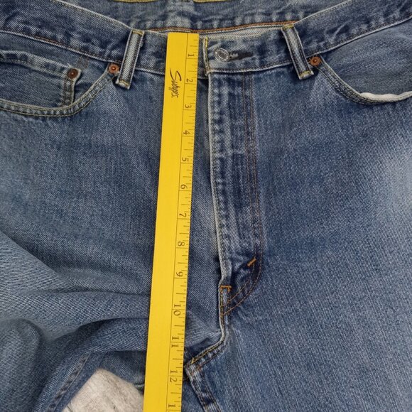 Levi's Jeans Men's Size 38x32 Tapered Leg 550 Denim Relaxed Fit Blue Work Pants - Picture 15 of 16